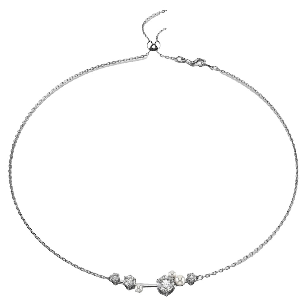 Swarovski Constella Necklace Crystal Pearl Rhodium Plated 5705626 New In Box